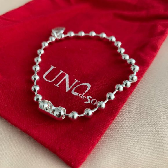 UNO de 50 EMOTIONS BRACELET Silver balls lucky charm - Picture 2 of 6